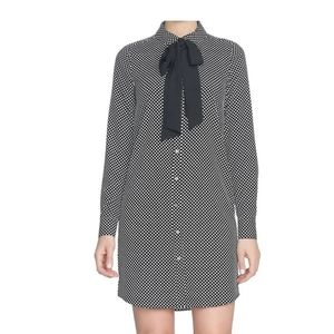Cece Black White Polka Dot Dress Small